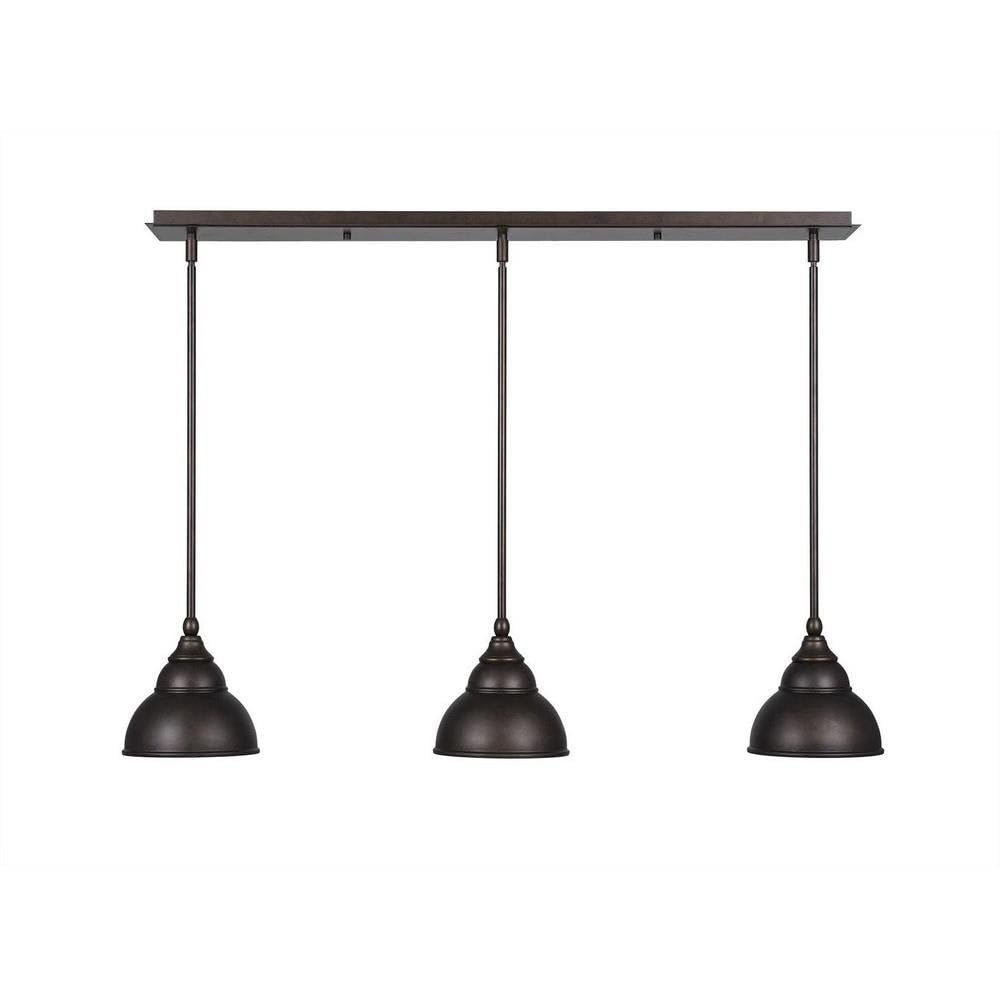Toltec Lighting 3 Light Linear Pendalier In Bronze (36-Brz-427)