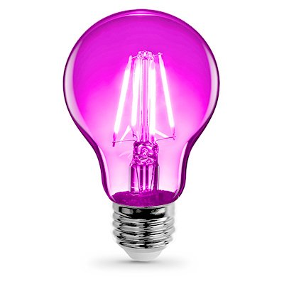 Feit Electric A19 LED Bulb, 30W Equivalent, Pink, Copper Material, E26 Base