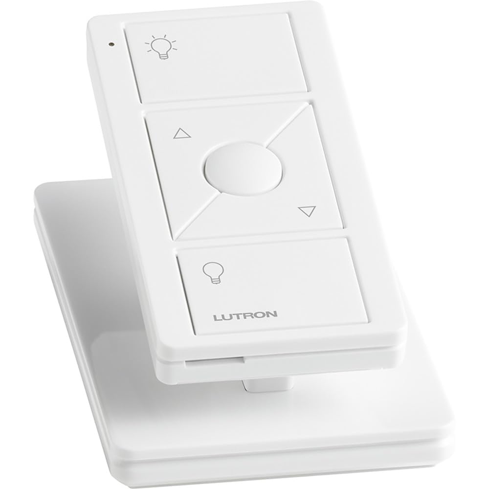 Lutron Caseta Pico Smart Lighting Remote, Wireless, Works with Alexa, Apple Homekit, Google Home, Model PJ2-3BRL-WH-L01R, White