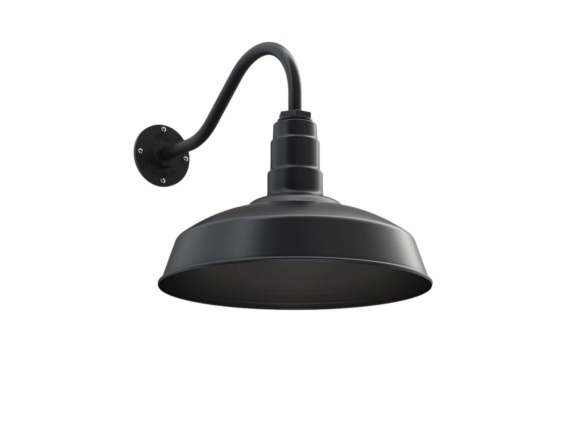 Steel Lighting Co. Gardena Barn Light - 16 Outdoor Wall Mounted - Matte Black Steel Finish