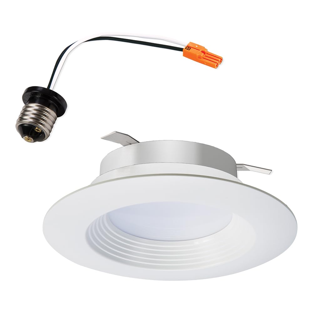 HALO 4 in. White 5000K Integrated LED Recessed Ceiling Light Retrofit Trim at Daylight 90 CRI Title 20 Compliant