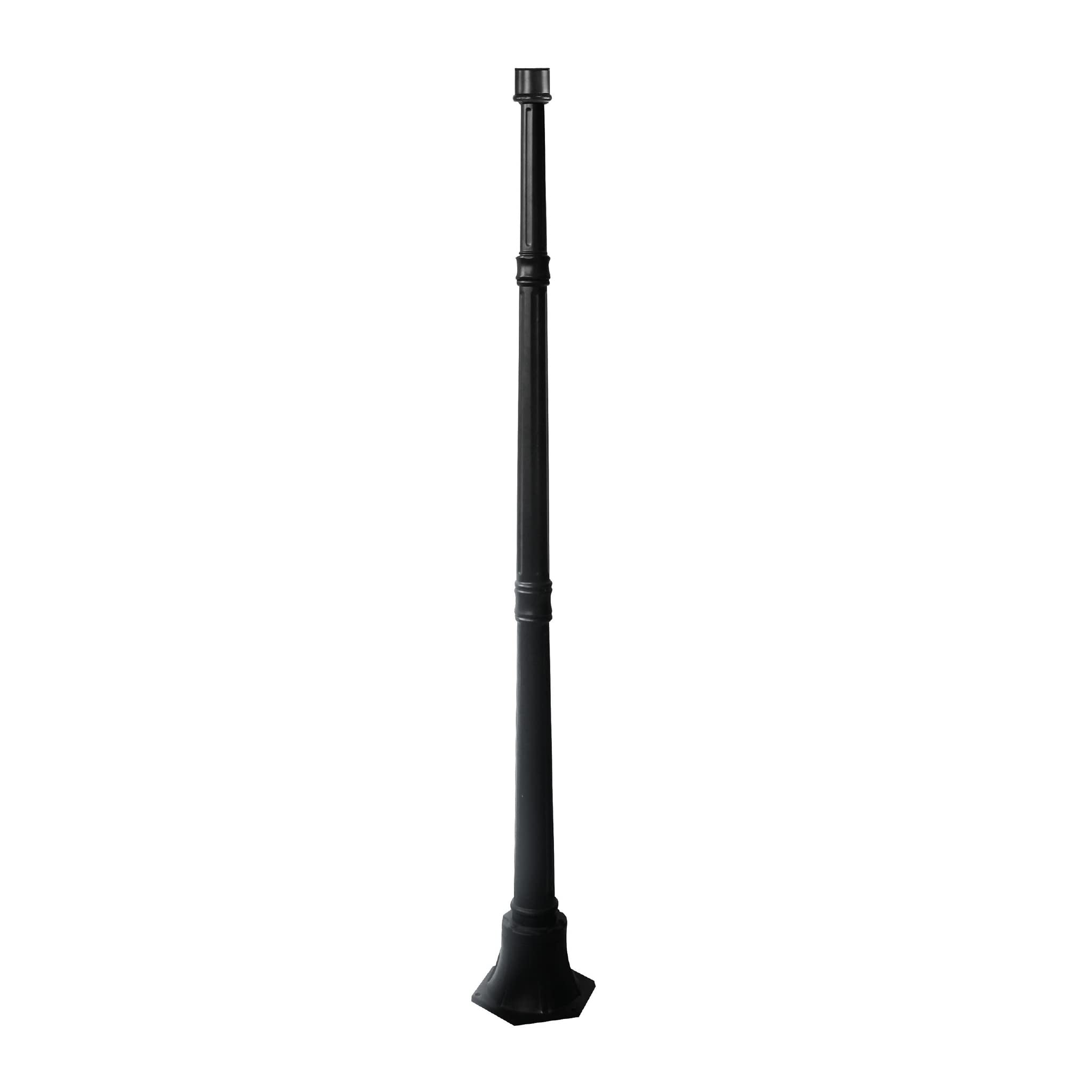 Classy Caps Durable Black Aluminum Lamp Post Base - 63 Height, Powder Coated Matte Black, Compatible with SLP227 & SML556