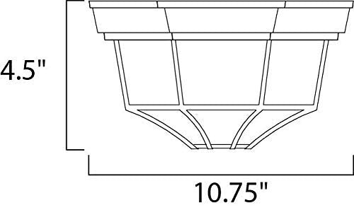 Maxim Crown Hill LED Flush Mount Light Fixture, 120W, Aluminum, Frosted Glass, White, Model 1020WT