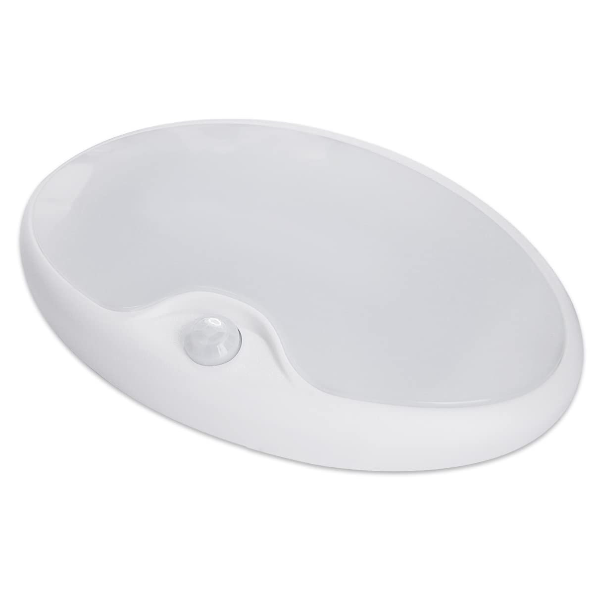 Dream Lighting 12V DC LED Pancake Light, Motion Sensor, 300 Lumens, 3500K, White Shell, Model 5864295590