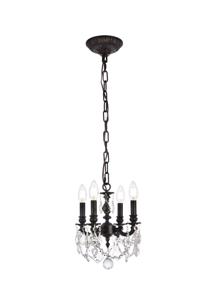 Elegant Lighting Royal Cut Crystal Chandelier, French Gold, Model 9104D10FG/RC