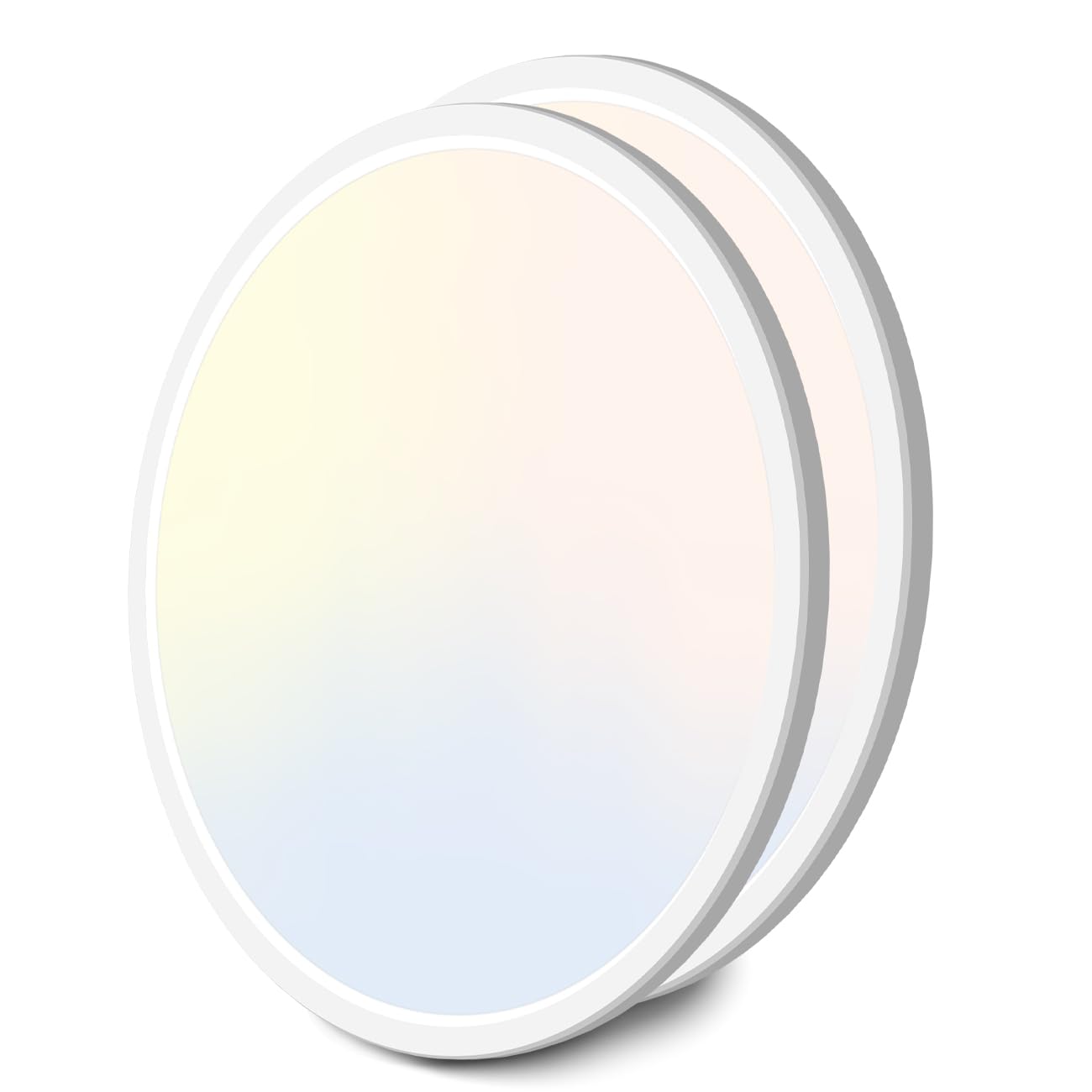 zemty 2Pack 16.5 Inch LED Ceiling Light Flush Mount, 36W 4200lm Super Slim Flush Mount Ceiling Light Fixtures, 3000K/4500K/6000K