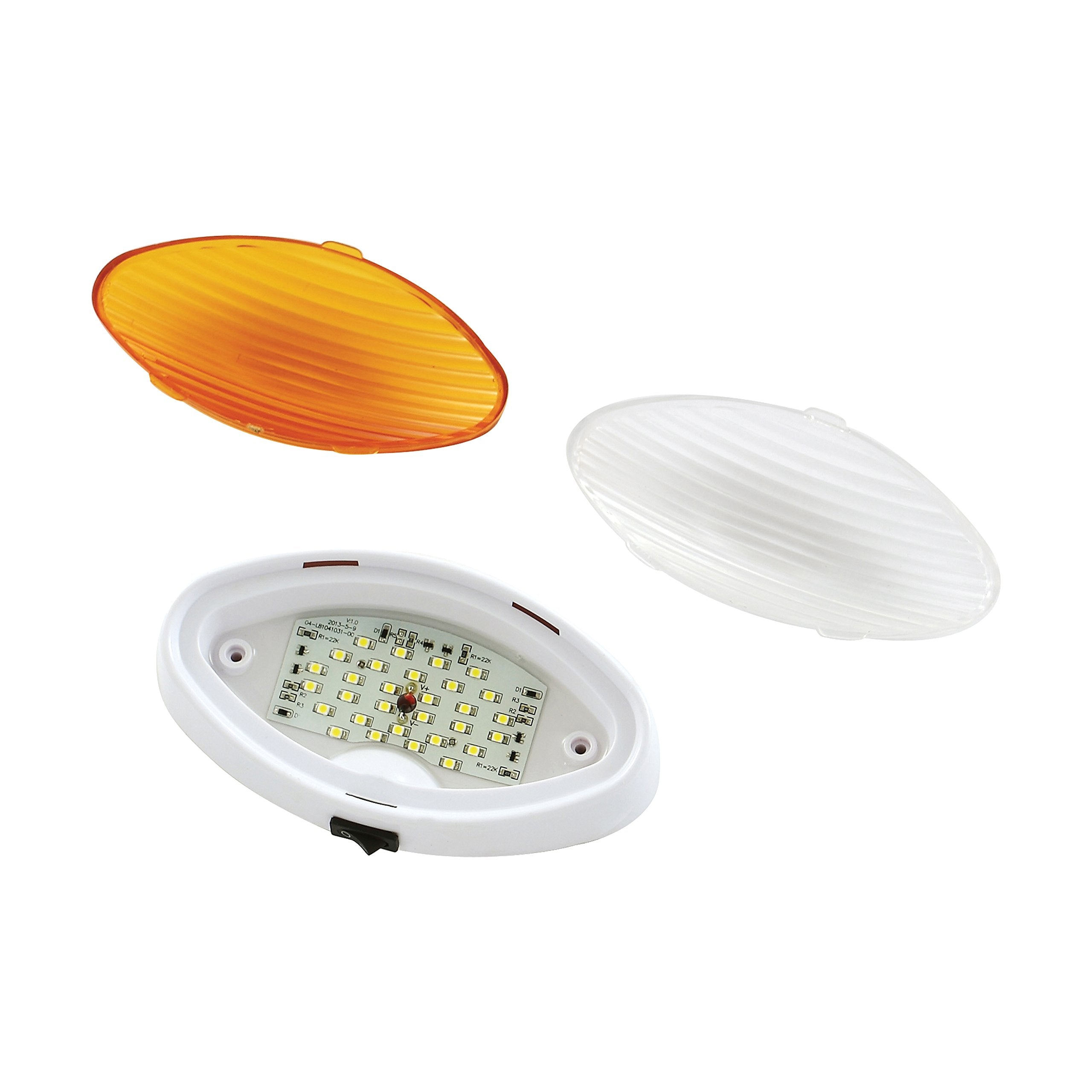 Green Long Life Led Rv Porch Lights (White, Oval)