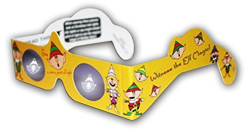 3Dstereo 10 Pack 3D Christmas Glasses - Red Holiday Specs for Magical Light Transformations