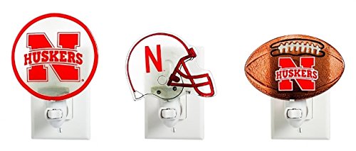Evergreen Enterprises Nebraska Cornhuskers Glass Night Light - 3 Assorted - 18 Piece