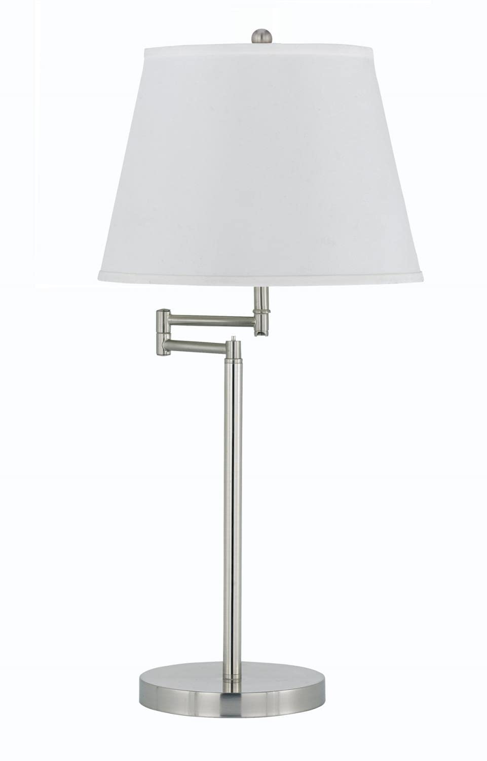 28&quot; Height Metal Table Lamp in Brushed Steel Fabric/Round/Brushed Steel/Brushed Steel/150W/Lifestyle