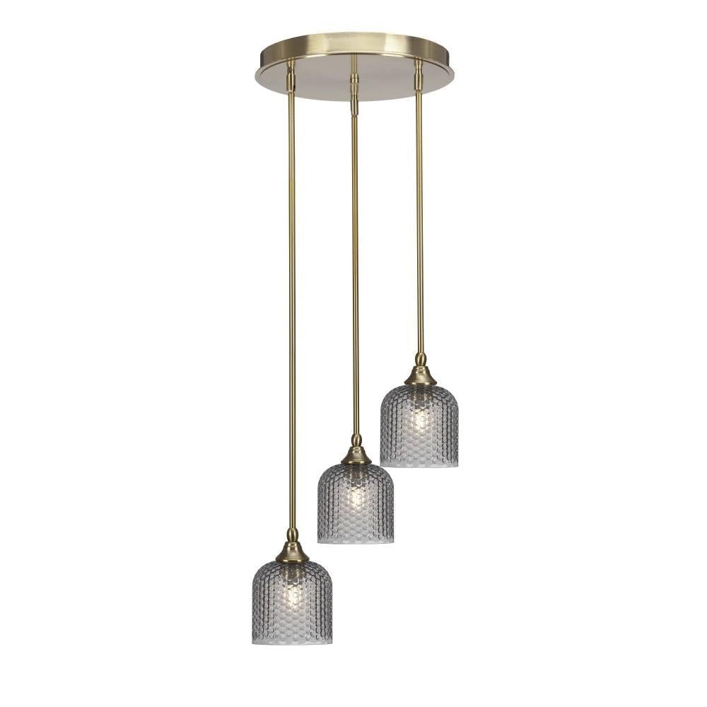 Empire 3 Light Cluster Pendalier in New Age Brass (2143-NAB-4912)