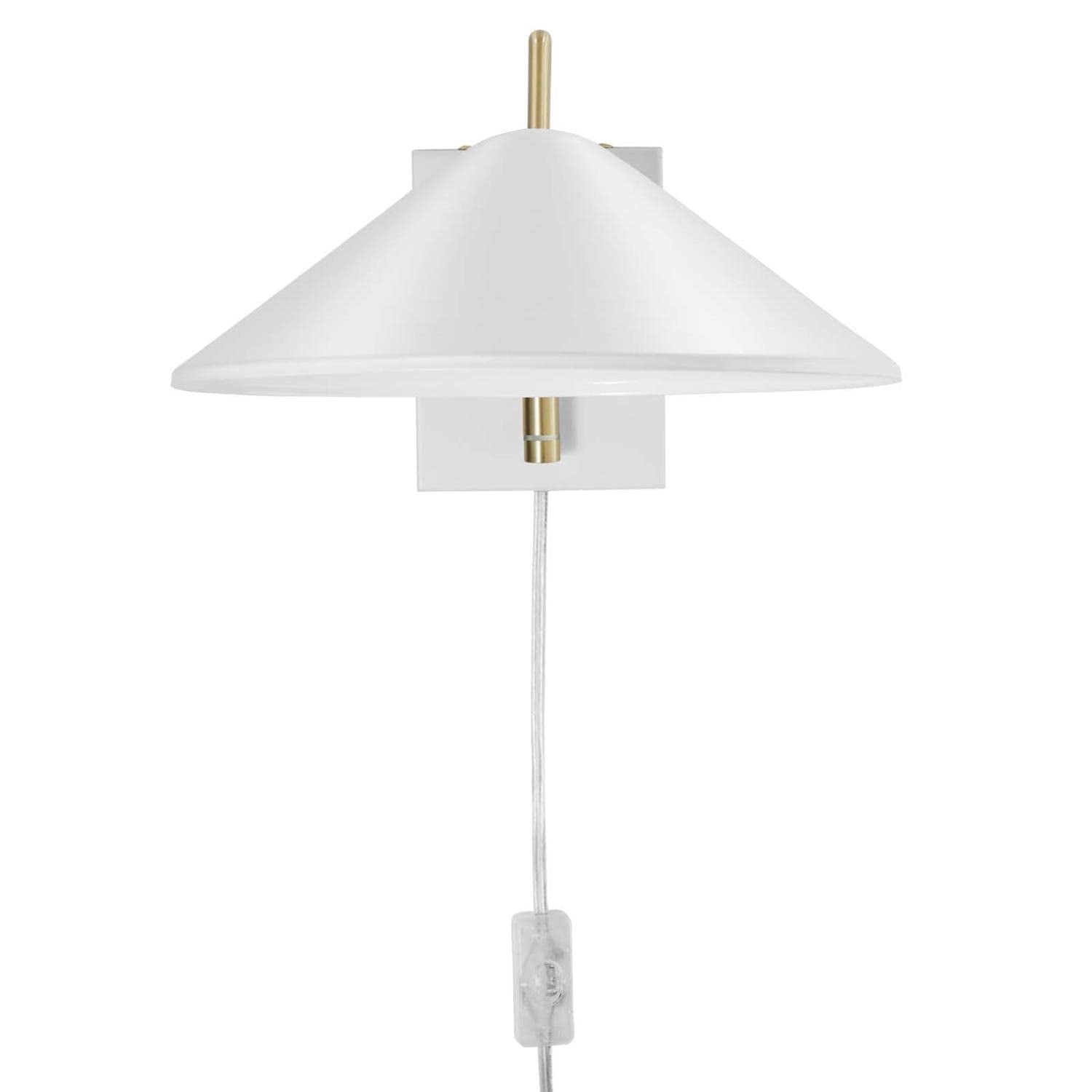 Modway Journey 7 1-Light Modern Metal Swing Arm Wall Sconce in White