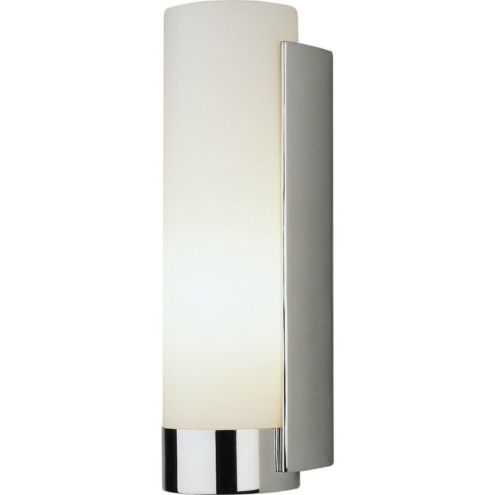Robert Abbey C1310 Sconces with White Frosted Glass Shades, Polished Chrome Finish
