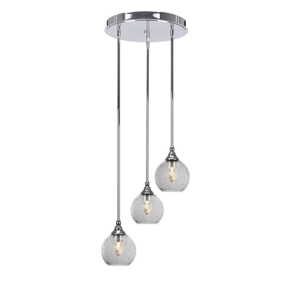 Empire 3 Light Cluster Pendalier in Chrome (2143-CH-4102)