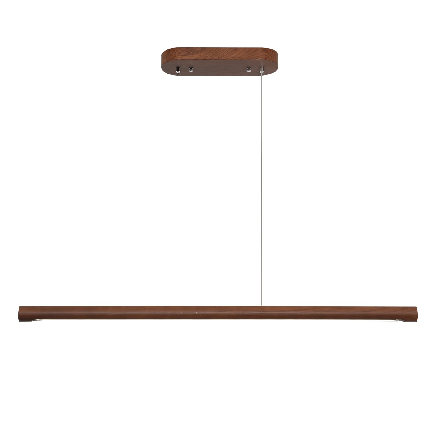 51 Wood Linear Pendant Light Fixture Led 36w Dimmable Pendant Over Kitchen Island Lighting Ceiling Hanging Farmhouse Chandeliers