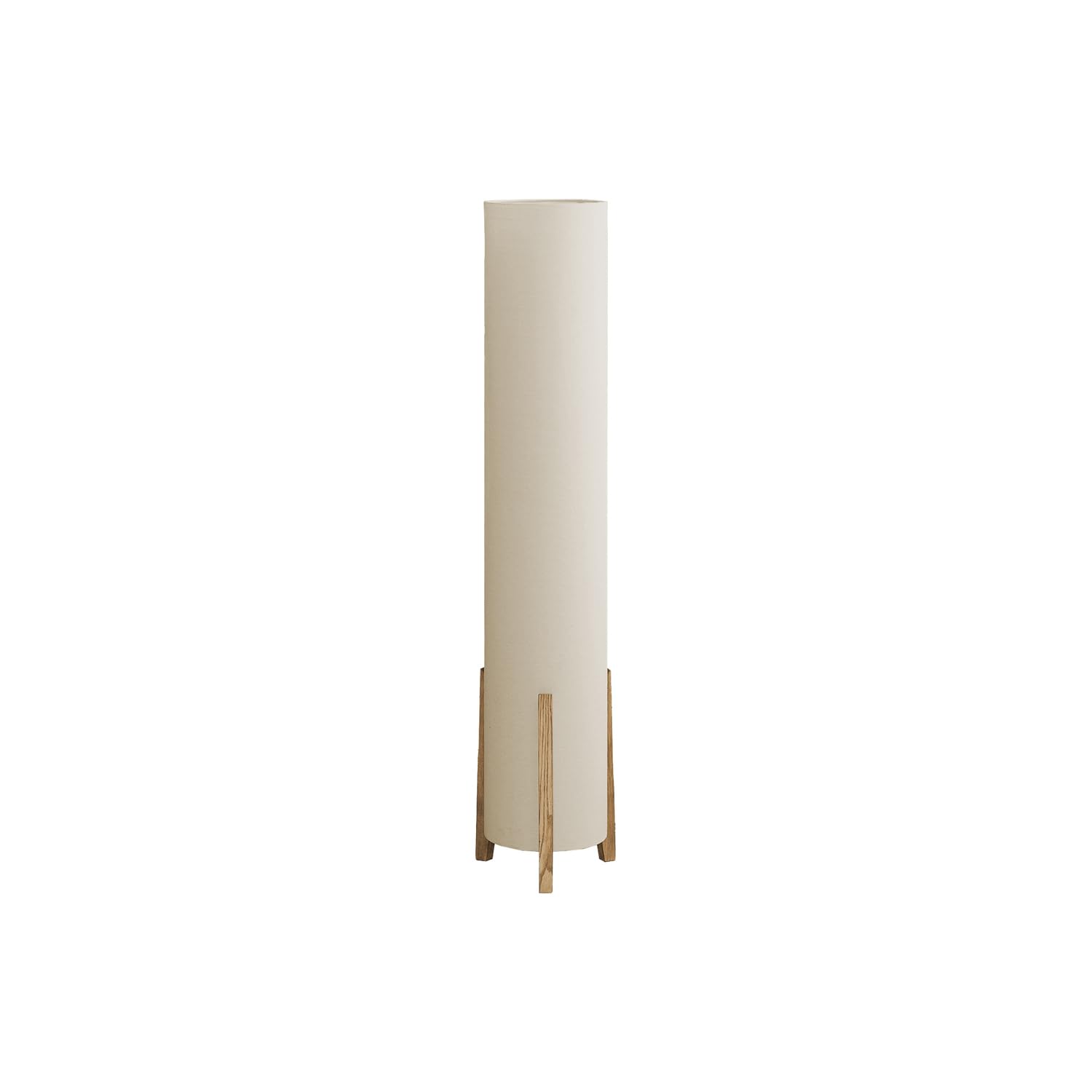 Monarch Specialties 9755, Brown Cream Shade, Contemporary Lighting Floor Lamp Wood Look Base Ivory, 11&quot; L x 11&quot; W x 50&quot; H