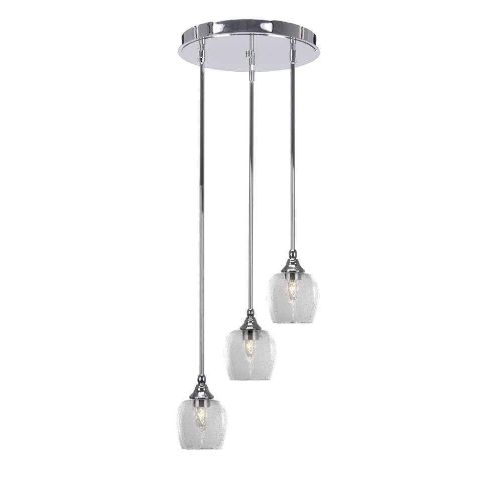 Empire 3 Light Cluster Pendalier in Chrome (2143-CH-4810)