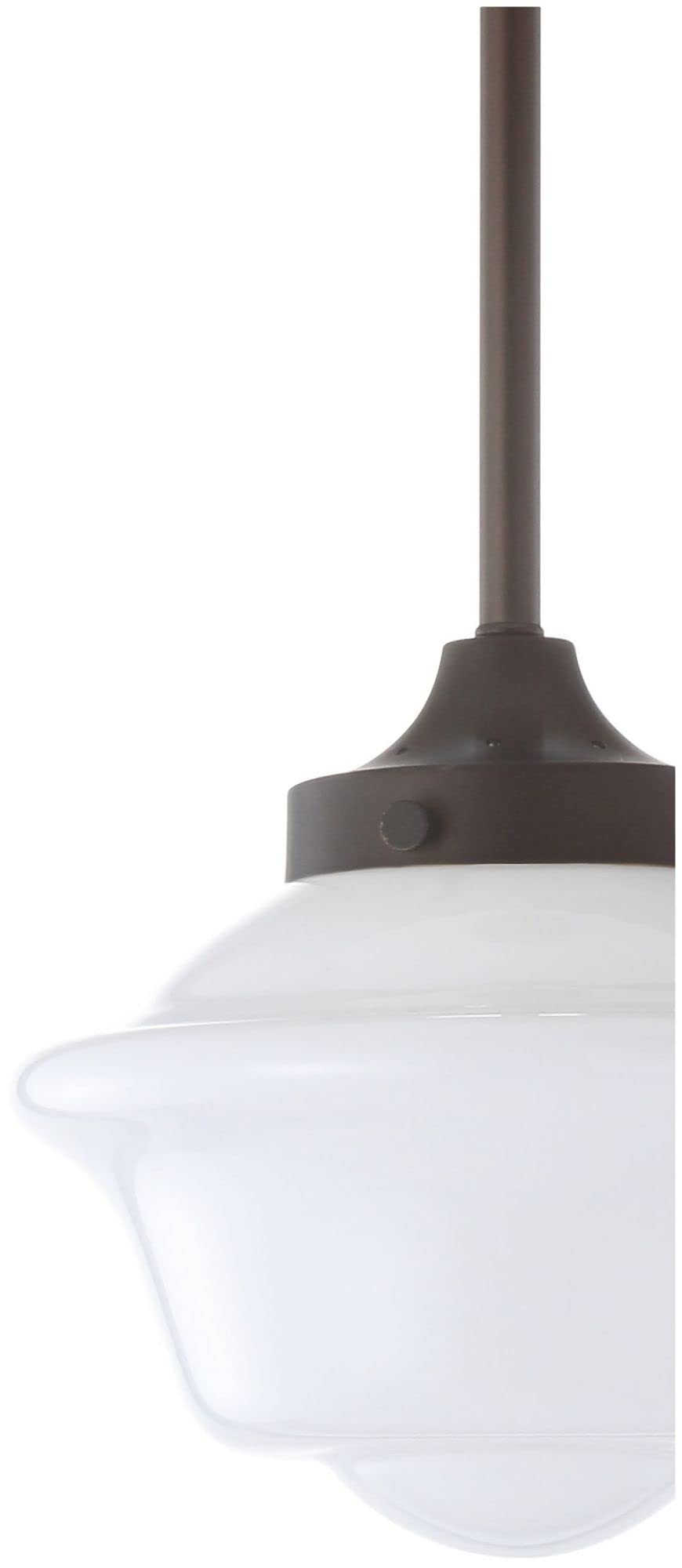 JONATHAN Y Kurtz 7.25" LED Pendant Light, Oil Rubbed Bronze, Metal/Glass, Dimmable, Model JYL3516C for Dining Room, Kitchen,