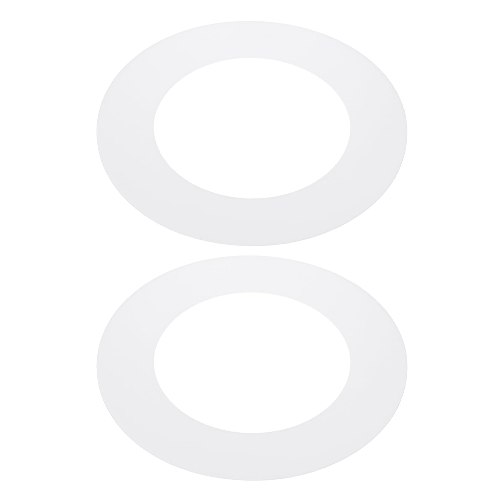 PATIKIL 5 ID 7.5 OD Plastic Trim Ring, 2 Pcs Ceiling Light Goof Rings Matte Circular Light Cover Lighting Fixture for Ceiling Wa