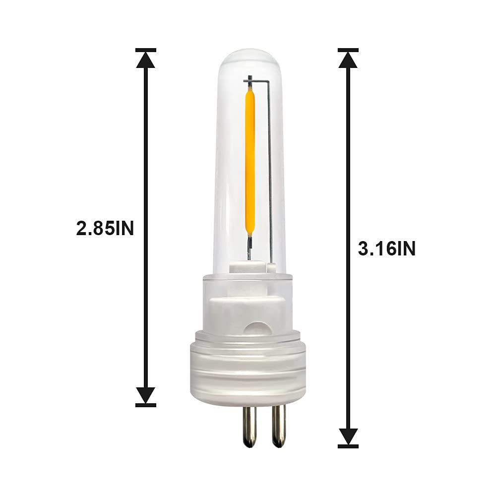 DGE S14 Replacement LED Bulb - 2 Pack, 1.5 Watt, Shatter-Proof, Waterproof IP65, Plastic, Ideal for String Lights