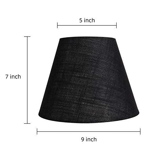 Tootoo Star Black Fabric Lamp Shade Replacement, 5X9X7 Inch, Spider Model Sx-0256