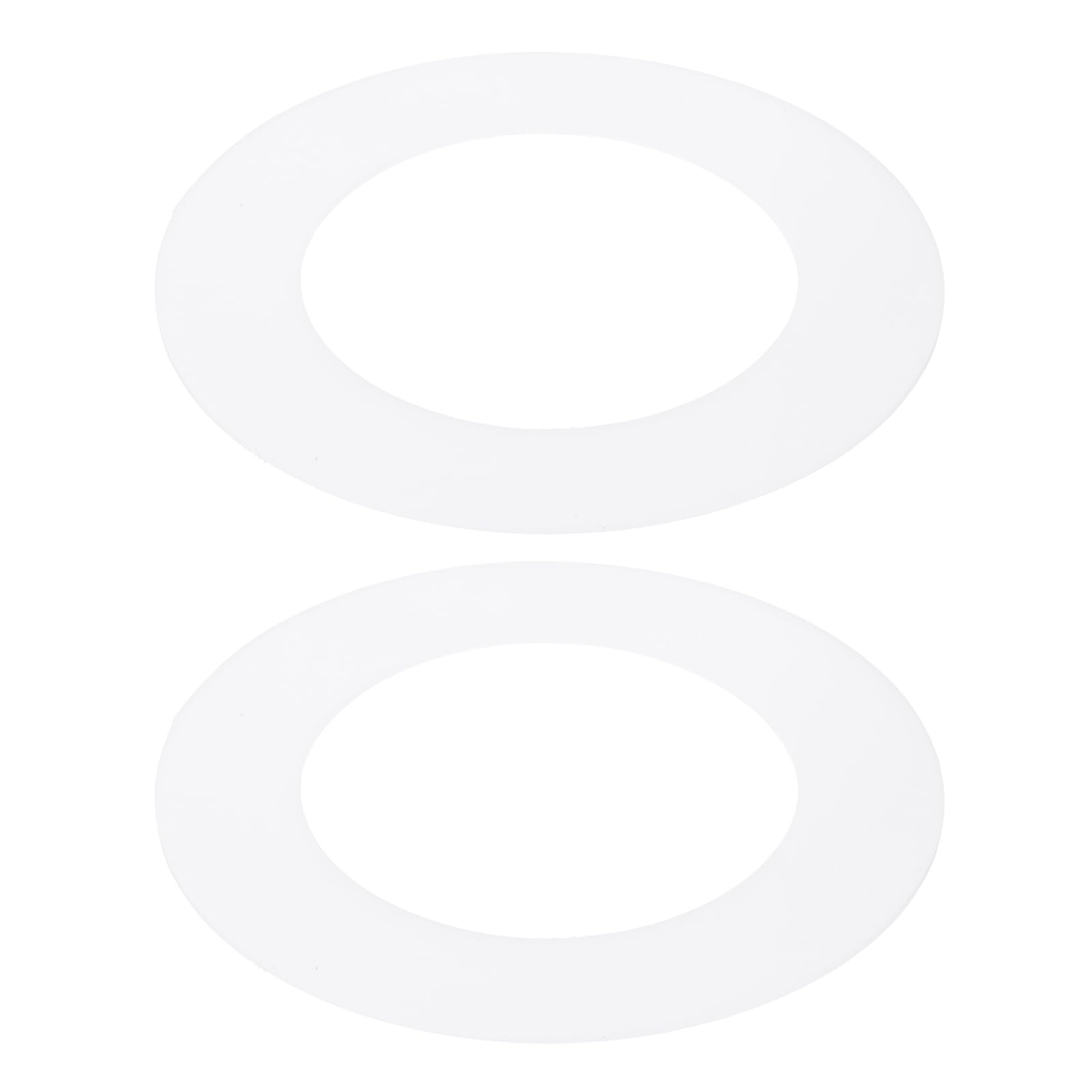 PATIKIL 2.8 ID 4.5 OD Plastic Trim Ring, 2 Pcs Ceiling Light Goof Rings Matte Circular Light Cover Lighting Fixture for Ceiling 