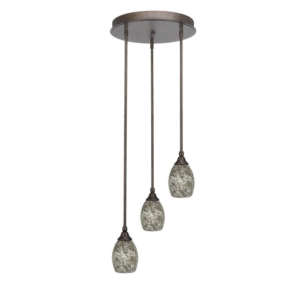Empire 3 Light Cluster Pendalier in Bronze (2143-BRZ-5054)
