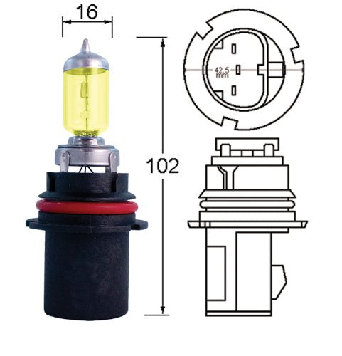 Hella Optilux XY Series HB4 9006 Halogen Bulbs 12V 55W Extreme Yellow 2 Pack