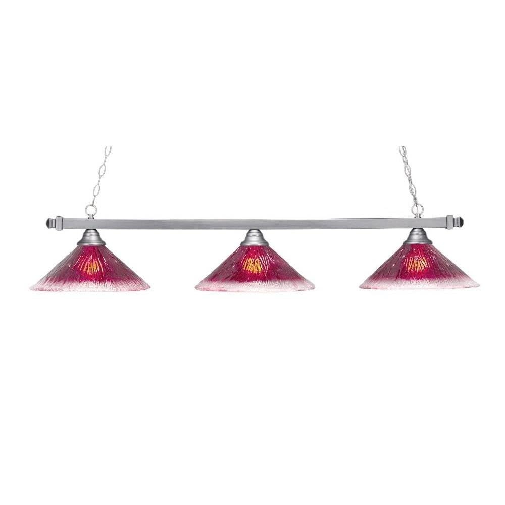 Square 3 Light Island in Brushed Nickel (803-BN-716)