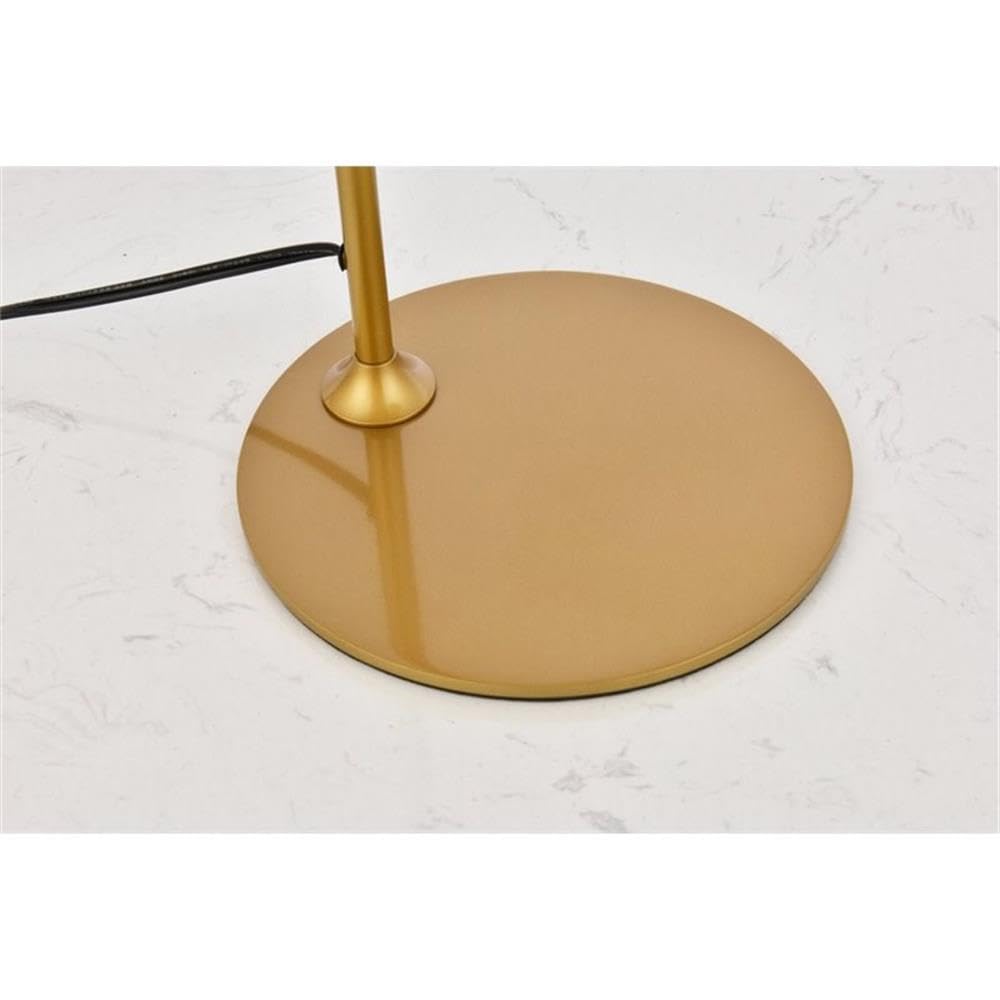 Living District Leroy 1-Light Modern Metal Table Lamp in Brass