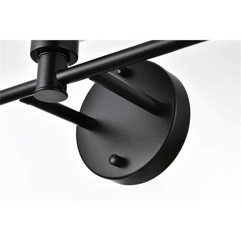Living District Jaelynn 3-Light Iron & Glass Bath Sconce in Black/Clear
