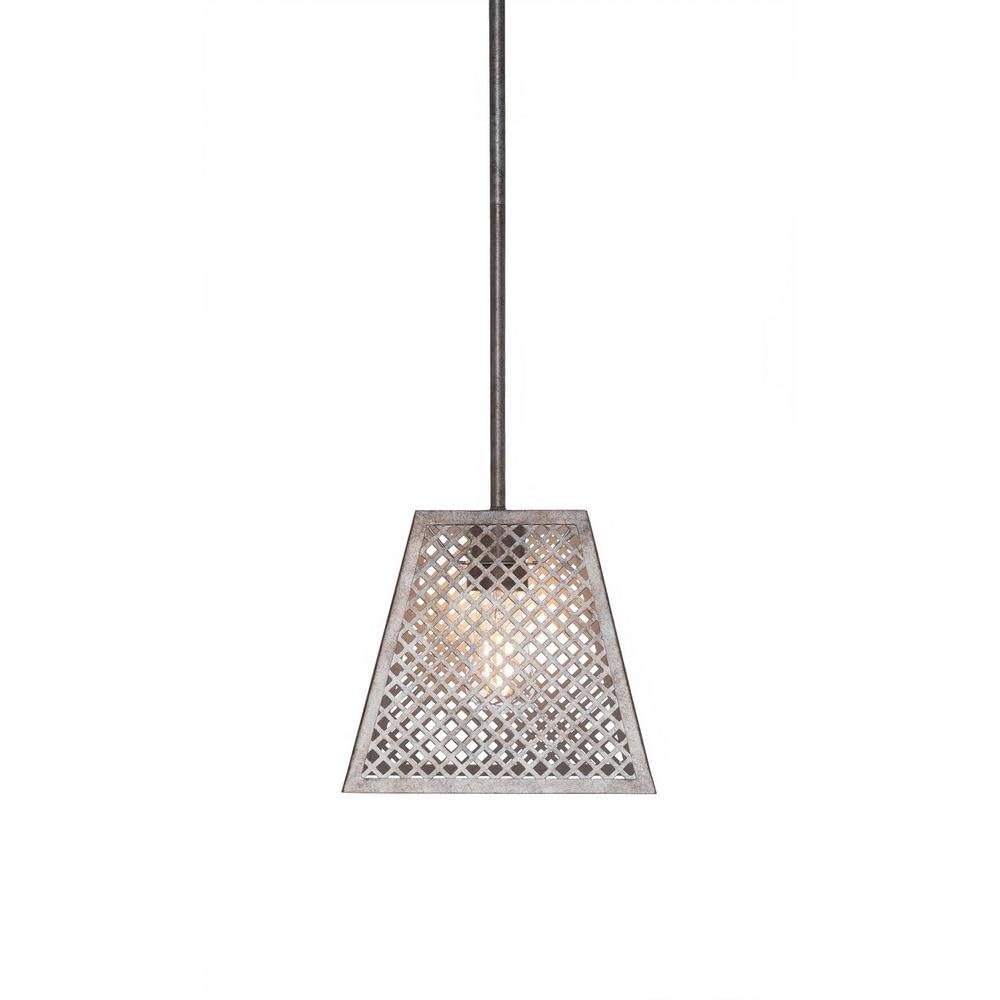 Toltec Lighting Corbello 1 Light Mini Pendant In Aged Silver (1440-As-Led18C)