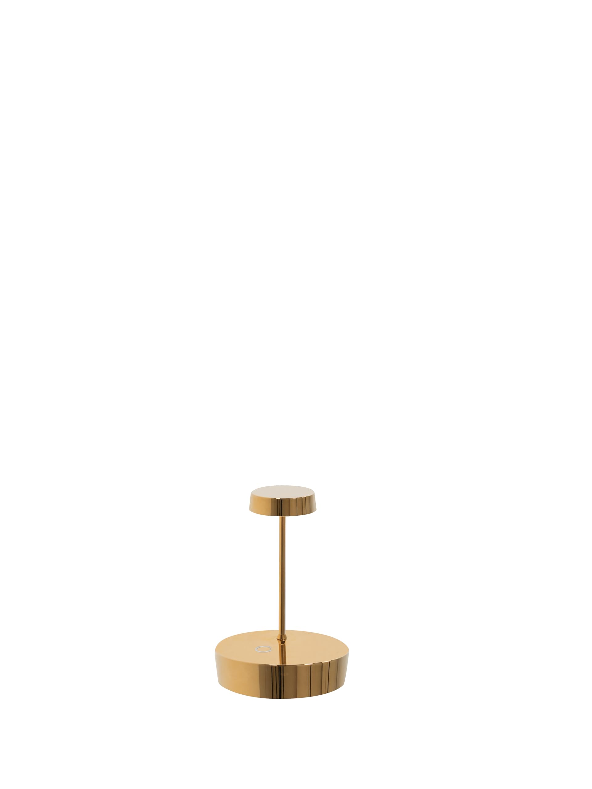 Zafferano, Swap Mini Lamp with Glossy Gold Finish, Rechargeable Cordless Table Lamp with Touch Controls, Suitable for Interior a