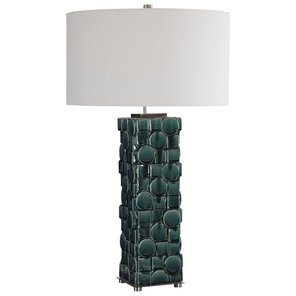 Uttermost Geometry - 1 Light Table Lamp - 18 inches Wide by 18 inches deep