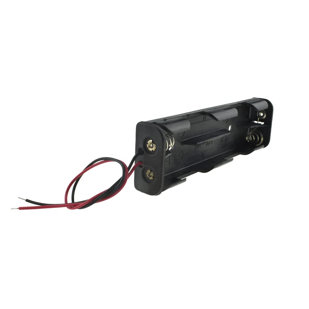 HAHIYO 4xAA Battery Holder Black Adapter Tube Case Not Corrode Solid Good Contact Bear Battery Leakage Smooth Load for Flashligh
