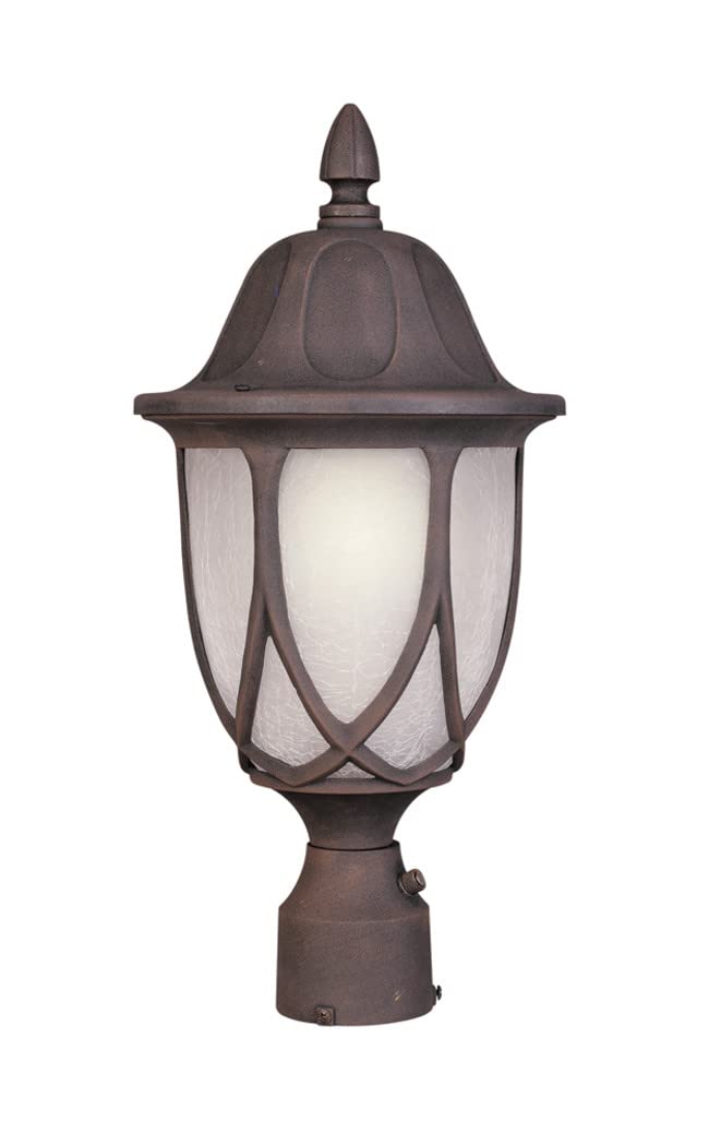 DESIGNERS FOUNTAIN Capella 1-Light Outdoor Post Lantern Light, Glass, Model 2866-AG, Autumn Gold