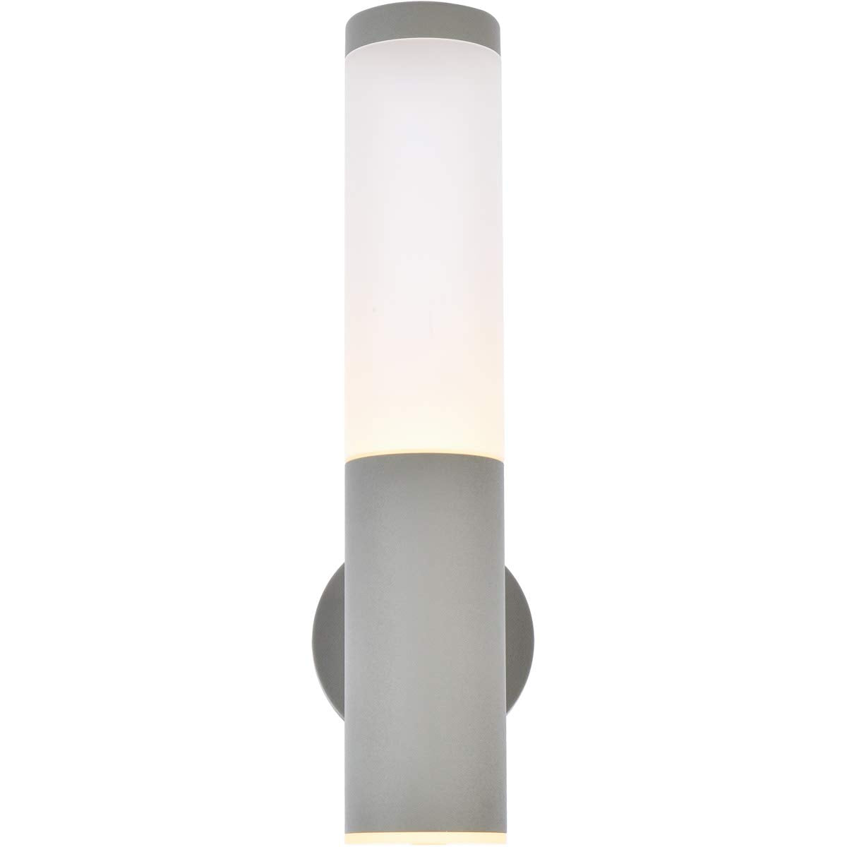 Living District LED Wall Sconce, Modern Design, Metal, 4.5inLx4.75inWx16.13inH, Silver, Model LDOD4020S