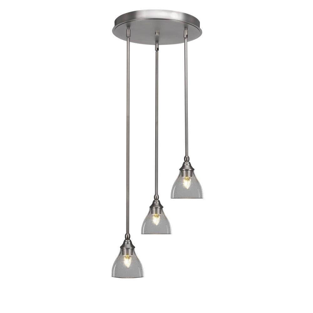 Empire 3 Light Cluster Pendalier in Brushed Nickel (2143-BN-4760)