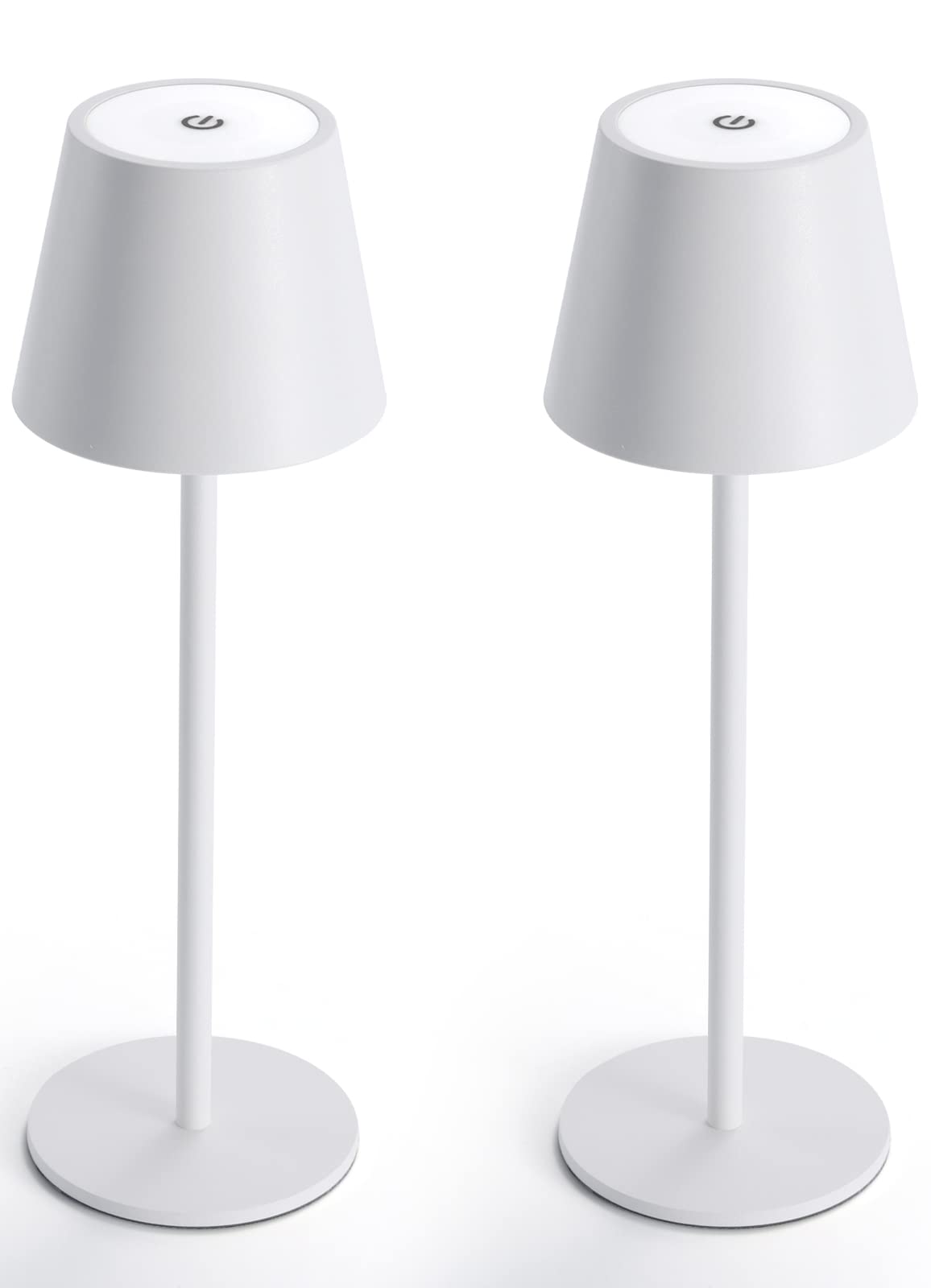 Maksone Led Cordless Table Lamp, 3000K Dimming, Rechargeable, Waterproof, Portable (White)