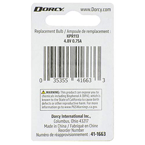 Dorcy Krypton Replacement Bulb, 6-Volt, Bayonet Base, 2-Pack, Blue, Model 411663, ABS Material