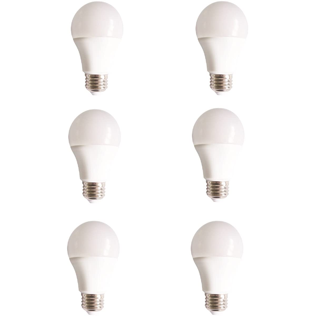 Elitco Lighting LED A19 Bulbs, 5000K, 10W (60W Equivalent), Frosted White, 6 Pack, Non-Dimmable, 15000 Hours,