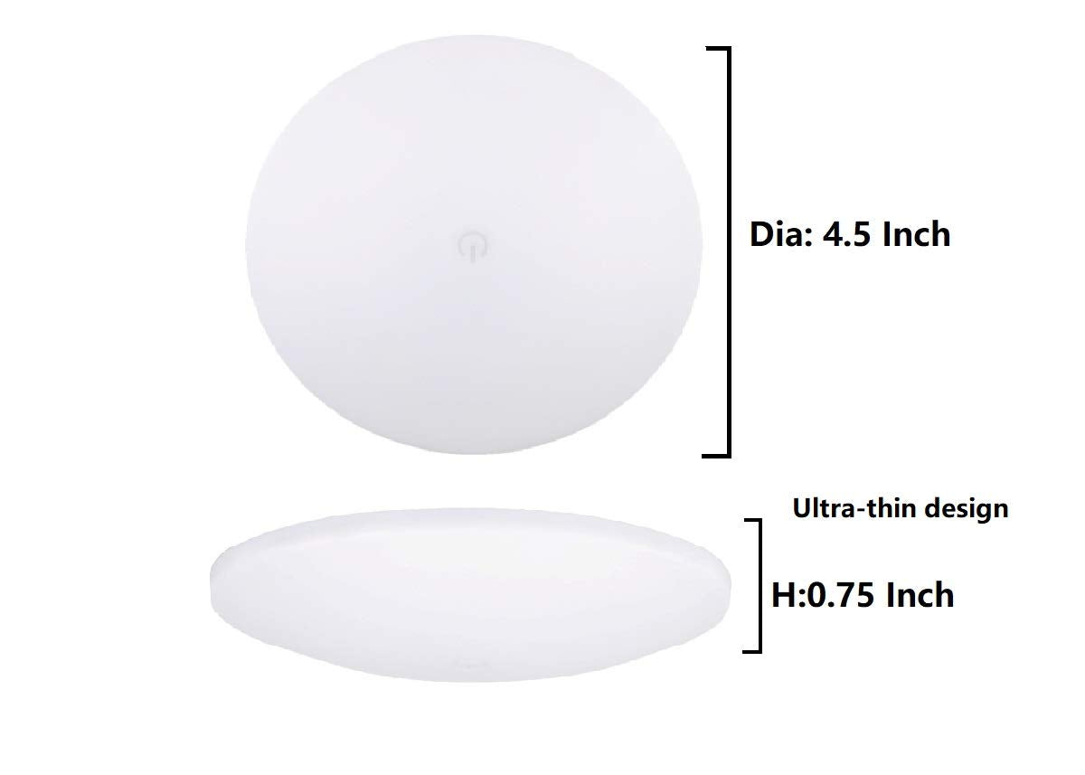 Kicored Led Ceiling Lights Rv Led Dome Light Fixture With On/Off Touch Switch Ultra Slim Interior Lighting For Rv Light,Trailer Light,Camper Light,Boat Warm White 3400K 4.5Inch (6 Pack)