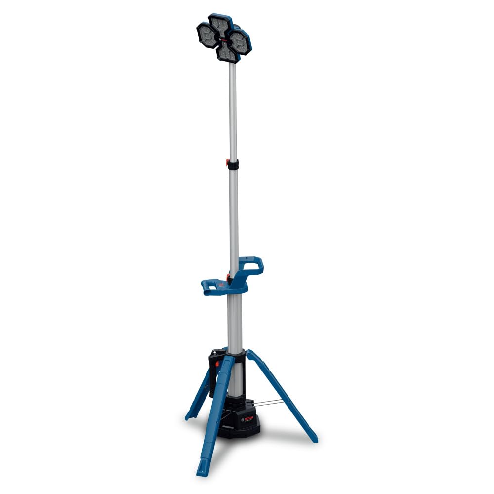 Bosch GLT18V-5000N 18V Cordless LED Tower Work Light, 5000 Lumen Portable Jobsite Light with 87-inch Telescoping Stand, Adjustab