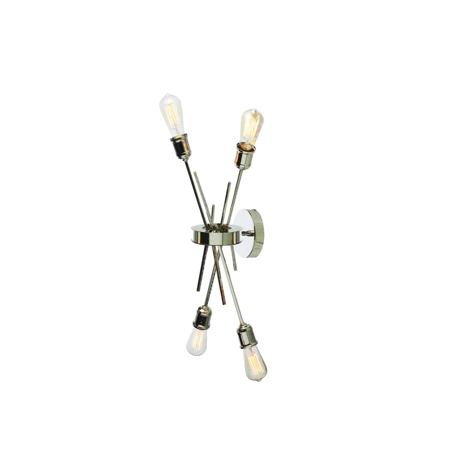 Dainolite 4Lt Wall Sconce, Burnished Chrome Finish