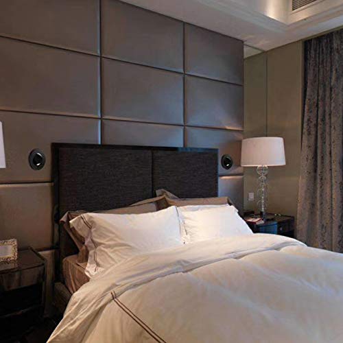 Luminturs Modern Wall Sconce Light Fixture,Recessed Wall Lamp,Bedside Reading Lamp,Path/Step Light,Gimbal Hidden On/Off Switch,Circle Aluminum,Led 3W Warm White 3000K,Adjustable&Rotatable Black