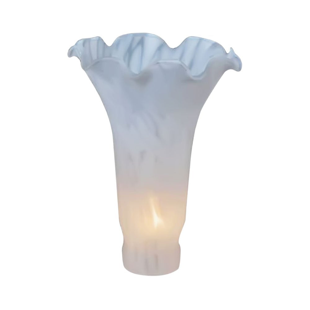 Meyda Tiffany White Metal Lighting Fixture, 4&quot; Width X 6&quot; Height, Elegant Design