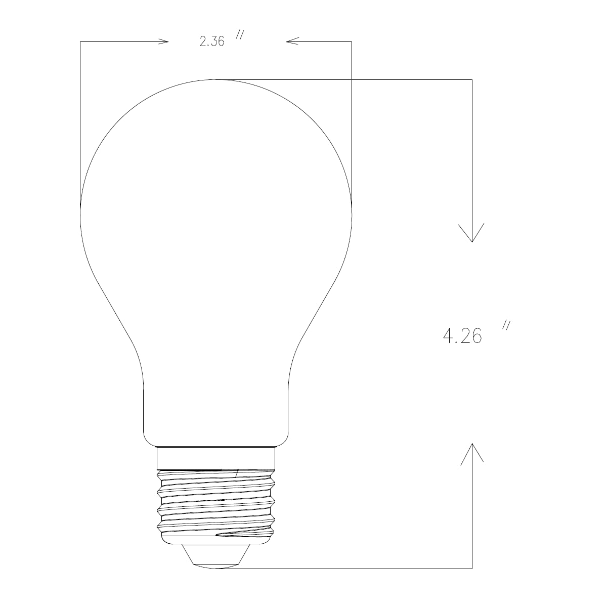 Liii&Artman Led Light Bulb A19 120V 6W E26 Matte Porcelain Dim-To-Warm 2000-2800K Cri95 500Lm, (4-Pack)