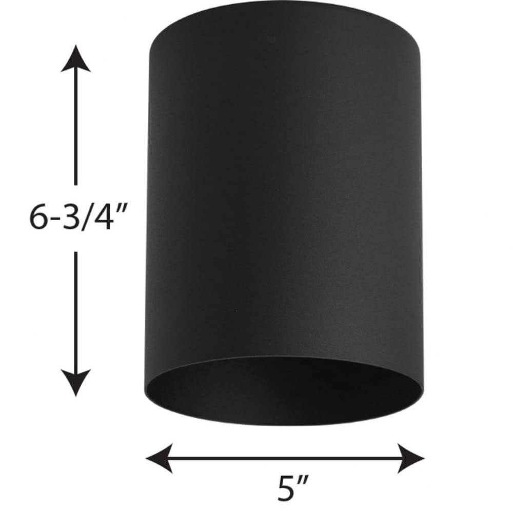Progress Lighting P5774-82/30K 5In Cylinder Modern Outdoor Wall Lantern Light, 6-1/2 Inch Tall, Metallic Gray (Led)