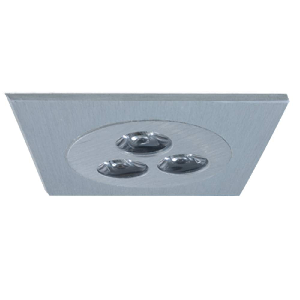 Jesco Lighting Three Light Adjustable LED Slim Disk, Model PK712LED3830BA, Brushed Aluminum Finish