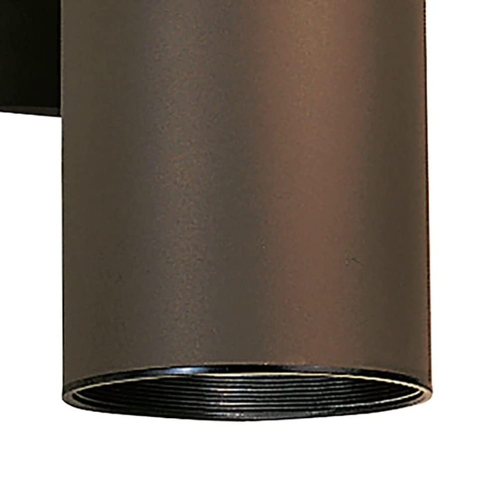 Kichler 2-Light Outdoor Cylinder Wall Sconce, 15in H x 5.75in W, Architectural Bronze, Aluminum, Model 9246AZ